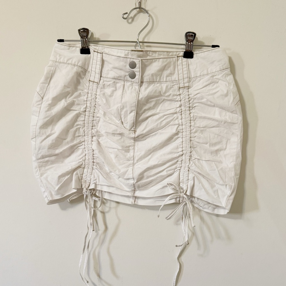 Garage White Mini Skirt